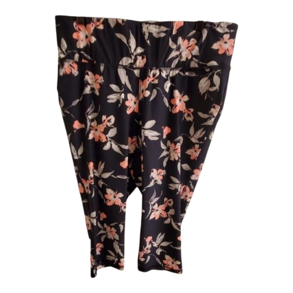 Lane Bryant floral‎ capri length high rise active athletic pants plus Size 2X
